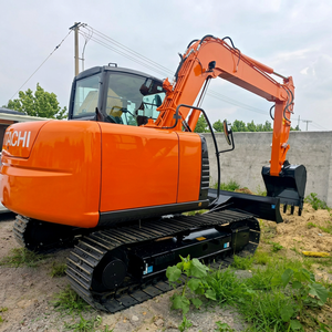 Hitachi 75-6A Crawler Excavator Orange Hydraulic Digger With Digging Bucket For <b>Construction</b> And Earthmoving - Product Image 1