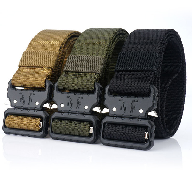 1 Inch Tactical Training Nylon Fabric Belt With Zinc Alloy For Buckle For Outdoor Hunting And Sports