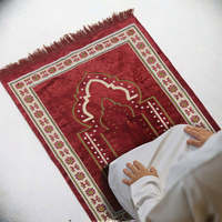 Multiple Colors Embossed Printing Kilim Persian Modern Cushioned Muslim Prayers Woven/Velvet Washable Home Travel Rugs Easy