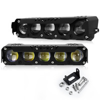 Projecteur auxiliaire LED JHS 5 yeux pour moto, double couleur blanc-jaune, étanche, en aluminium, pour conduite tout-terrain, ATV, UTV, OEM