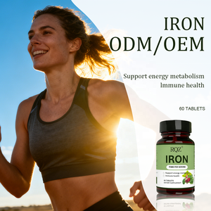 Capsules de fer OEM 95 mg - Métabolisme énergétique et santé immunitaire Complément alimentaire pour adultes 60 capsules/flacon Approvisionnement en vrac d'usine - Product Image 2