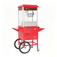 Máquina de Palomitas de Maíz de Alta Productividad con Carrito, Mini Máquina Comercial para Hacer Palomitas de Maíz Caramelizadas