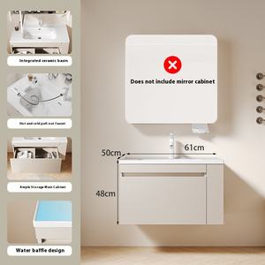 <span class=keywords><strong>Lavabo</strong></span> vasque mural en bois massif multicouche au design moderne <span class=keywords><strong>Meuble</strong></span> <span class=keywords><strong>de</strong></span> <span class=keywords><strong>salle</strong></span> <span class=keywords><strong>de</strong></span> <span class=keywords><strong>bain</strong></span> Bassin intégré en céramique Miroir multifonctionnel - Product Image 6