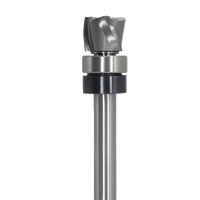 Motif Flush Trim Router Bit Bottom Clearing 3 Flûte, Shank Bearing Downcut Spiral for Temple Trimming -1/4 "Shank