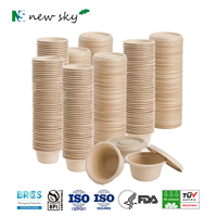 Gobelets à sauce jetables biodégradables et compostables en bagasse de canne à sucre de 2 oz et 4 oz, gobelets d'échantillons pour la dégustation