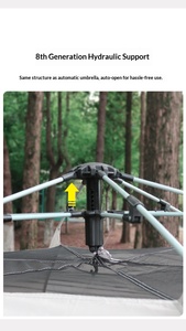 Tente hexagonale automatique robuste quatre saisons en tissu Oxford, imperméable, protection UV, pliable, portable, pour <span class=keywords><strong>camping</strong></span>, pique-nique, extérieur - Product Image 5