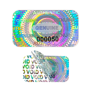 In kỹ thuật số Hologram Làm xáo trộn rõ ràng Sticker chính hãng an ninh niêm phong nhãn bảo hành VOID sticker với độc đáo số Serial - Product Image 1