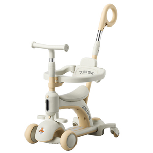 Patinete Ajustable 3 <span class=keywords><strong>en</strong></span> 1 con Luz LED, Patinete Plegable de 3 Ruedas para Niños con Asiento, Manillar y Protector de Seguridad, Edades 3-8 Años - Product Image 1