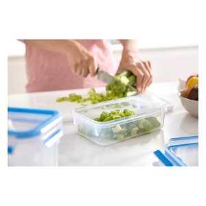 Ensemble de 3 récipients alimentaires de 1,2 L avec couvercle hermétique bleu transparent, compatibles micro-ondes, lave-vaisselle, réfrigérateur et congélateur - Product Image 3