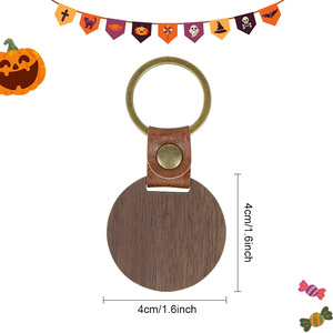 <span class=keywords><strong>Keyring</strong></span> vòng hình dạng da Keychain Phụ kiện kết hợp sang trọng cảm thấy <span class=keywords><strong>PU</strong></span> da vẻ đẹp tự nhiên Gỗ Óc Chó - Product Image 4