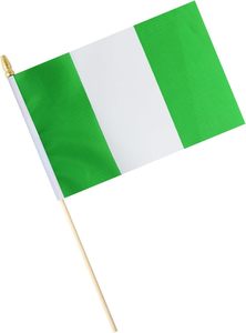 Bandierina Portatile Nigeriana - Per Feste e Celebrazioni Nazionali, Asta <span class=keywords><strong>Non</strong></span> Inclusa, 100% Poliestere - Product Image 2