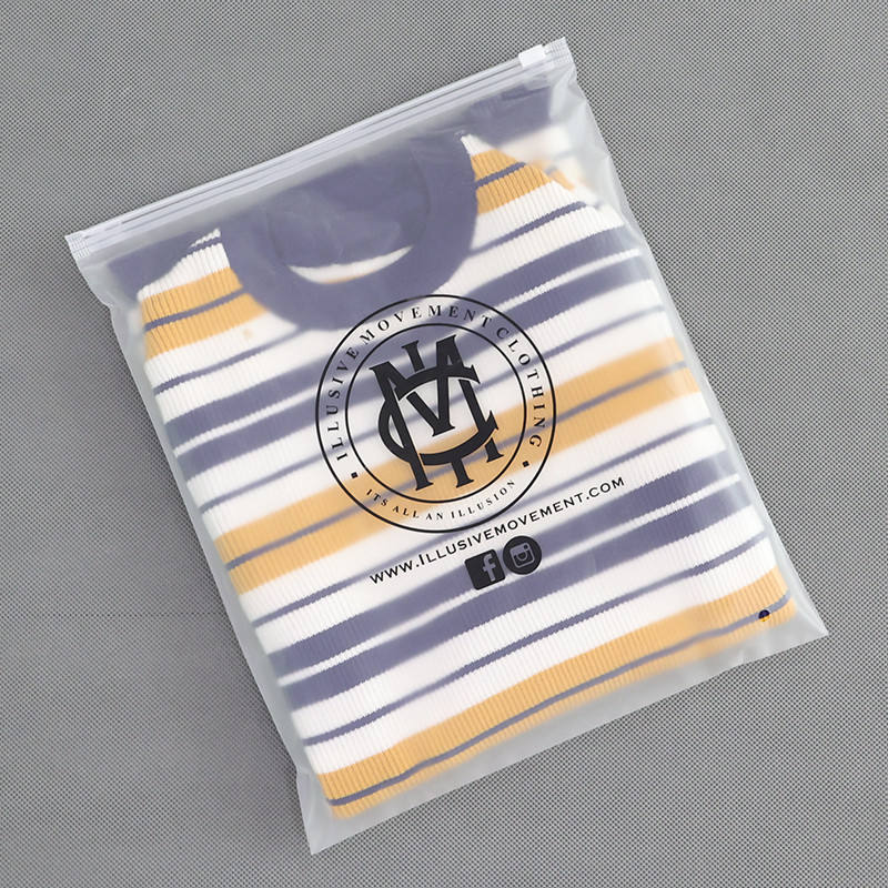 frosted self sealing plastic bag