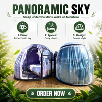 Rumah Kubah Transparan PC Bubble House dari Aluminium Alloy, Bentuk Kustom, Mudah Dipasang untuk Halaman Hotel