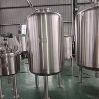 Réservoir de stockage horizontal monocouche en acier inoxydable de 1000 L pour huile d'olive et produits chimiques