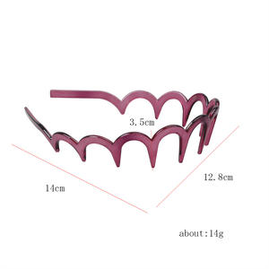 Zig Zag ที่คาด<span class=keywords><strong>ผม</strong></span>ซี่พลาสติกสีดำสำหรับผู้หญิง,ที่คาด<span class=keywords><strong>ผม</strong></span>ฟันซี่หยักใส่สบายที่คาดผมแข็ง - Product Image 3
