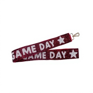 CRYSTAL CRAFT <b>Game</b> Day Star Embroidered Beaded Ribbon Strap Vintage Fashionable Trendy Eco-Friendly Design Metal <b>Hook</b> for - Product Image 1
