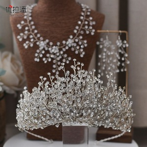 Couronne de mariage en cristal complet argenté brillant, diadème de princesse de luxe, accessoires de <span class=keywords><strong>cheveux</strong></span> <span class=keywords><strong>pour</strong></span> fête, bandeau <span class=keywords><strong>pour</strong></span> <span class=keywords><strong>cheveux</strong></span> - Product Image 3