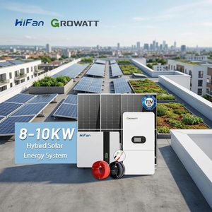 ระบบพลังงานแสงอาทิตย์แบบไฮบริด <span class=keywords><strong>Growatt</strong></span> 10kW รุ่น HF พร้อมแบตเตอรี่ LiFePO4 16kWh แบบติดผนัง ชุดโซลูชั่นสำหรับจัดเก็บพลังงานภายในบ้าน - Product Image 1
