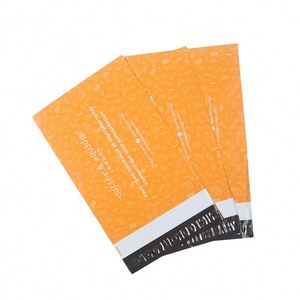 Sobre de Envío Autoadhesivo Resistente a Desgarros, Personalizado con Logotipo, Color Naranja, Poli Biodegradable de 2.5mil de Grosor - Product Image 1
