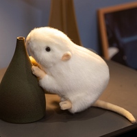 Jouets en peluche souris blanche kawaii super douce de 29 cm