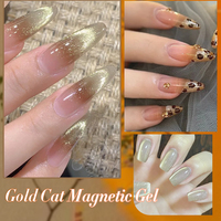 BORN PRETTY 10ml Gel magnétique chat rose doré longue durée pour l'automne, marque privée, cristaux d'eau, gel à ongles effet œil de chat