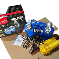 10234 puissant 4 Cylindre gonfleur de pneu Robuste 12V Portable voiture gonfleur bleu Pompe À Air pour Voiture, Camion, VÉHICULE RÉCRÉATIF, VTT,