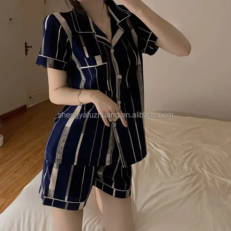 High quality sexy women's pajamas silk pajamas sexy lace women's elegant casual pajamas