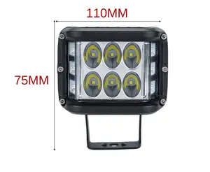 כפול צבע 72W LED עבודה אור Strobe רכב בר אור מהבהב אוטומטי ערפל אור למשאית SUV טרקטורונים 4WD