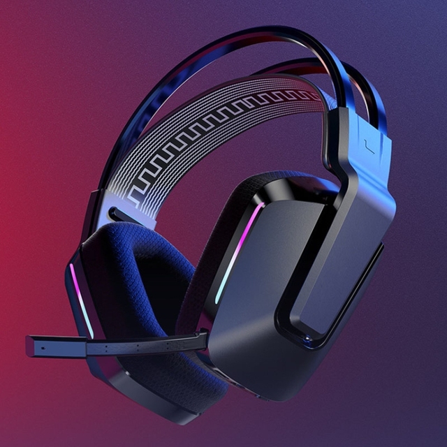 C09W Wireless BT Headphones RGB Gaming Headset(Black)