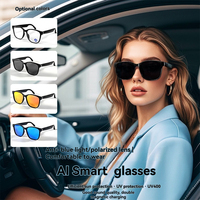 Lunettes Intelligentes IA de Traduction, Lunettes de Soleil Polarisées IA pour Hommes et Femmes, Lunettes Intelligentes avec Assistant Vocal