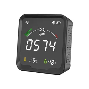 Medidor de qualidade do ar portátil, monitor PTH-9CW e medidor de co2 do ar com penduramento wifi detector de dióxido de carbono com termômetro de temperatura