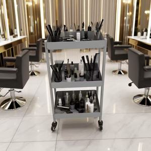 Modern Stainless Steel 3 Tier Salon Small <b>Tool</b> Car Luxury Barber Shop Furniture <b>Trolleys</b> for Beauty Salon with Wheels - Product Image 6
