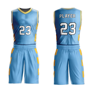 Conjunto de Uniforme de Baloncesto Azul Claro Estampado, Jersey sin Mangas de Secado Rápido con Pantalones, Kit de Equipo con Logotipo Personalizado, Ropa Deportiva para Adultos - Product Image 5
