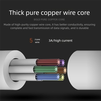 Cable USB 3.1 Gen 2 Tipo-C a Tipo-C, 10Gbps, 4K60Hz, 60W, Carga Rápida, Conductor de Cobre Puro, Revestimiento de PVC, ABS, Escáner, Cámara, Computadora