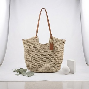 Borsa Tote Casual Personalizzabile in <span class=keywords><strong>Cotone</strong></span> Lavorata a Mano, Borsa a Spalla all'<span class=keywords><strong>Uncinetto</strong></span> <span class=keywords><strong>per</strong></span> Donne, Uso in Viaggio e all'Aperto - Product Image 2