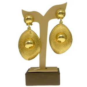 Zhuerrui Indian Bridal Wedding Big Earrings Pendant Style Earring Dangler Earbob Eardrop Ear-ring Ear Pendants E001310