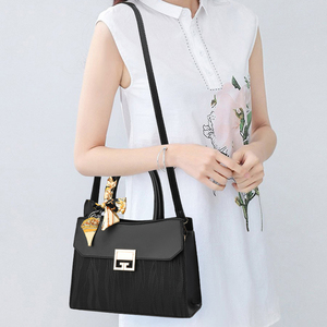 Tas tangan wanita, kapasitas besar, tas kulit PU untuk wanita, tren terbaru bermotif, tas bahu bordir wanita - Product Image 3