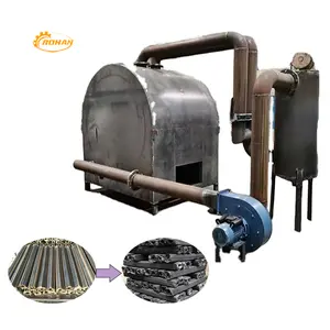 China Fabrikant Hout Houtskool Maken Machine Bamboe Chip Houtskool Carbonisatie Oven Lijn