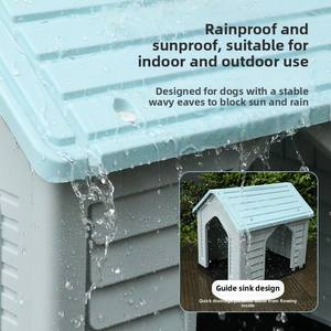 บ้านสุนัขกลางแจ้งสำหรับสุนัขขนาดกลางถึงใหญ่ ใช้ได้ทุกฤดู โครงสร้างแข็งแรงทันสมัย ทำจากพลาสติก ป้องกันฝน เหมาะสำหรับสุนัขพันธุ์บอร์เดอร์เชพเพิร์ด - Product Image 5