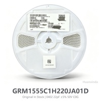 Condensateur céramique multicouche à montage en surface 0402 MLCC 22PF 50V C0G ±5% GRM1555C1H220JA01D pour assemblage de circuits imprimés SMT