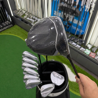 Ensemble de clubs de golf de luxe plaqué or, 13 pièces, coffret de voyage rigide de luxe