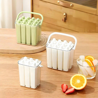Moule à glaçons en silicone à longues bandes, bac de congélation domestique, boîte de rangement pour glaces et sucettes glacées, facile à utiliser