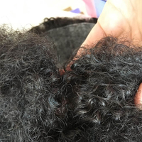 Prothèse capillaire en PU durable de 6 mm, bouclée afro crépue, pour hommes noirs # Prothèse capillaire en cheveux humains noirs naturels 1B, système de remplacement capillaire