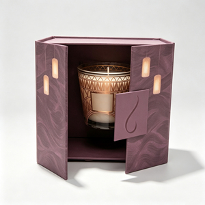 square Double Door Magnetic Christmas Giveaway Perfume <b>Bottle</b> Candles <b>Box</b> Paper Custom Luxury Candle Jar Packaging Gift Boxes - Product Image 1