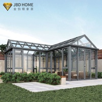 Kits de panneaux de véranda en aluminium imperméables de luxe, modulaires, pour maison 4 saisons avec salon extérieur dans le jardin