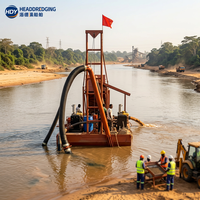 Promotion : Bateau ponton flottant de 4, 6 et 8 pouces pour dragage de sable doré par aspiration, idéal pour l'extraction alluviale en rivière