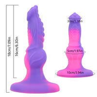 Nuevo Dildo de Silicona Dragón Mamba Serpiente 480G Realista Multicolor Impermeable con Eje Grande y Suave con Vetas para Adultos