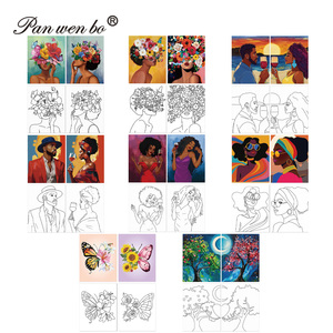 Nghệ Thuật Vẽ Tranh vải Pre in kéo dài vải mini sơn Pre rút ra vải với với bàn chải, khay sơn, sơn acrylic - Product Image 4