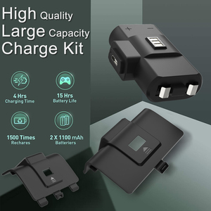 Batterie rechargeable filaire NiMH 1100mAh pour manettes Series <span class=keywords><strong>X</strong></span>/ <span class=keywords><strong>One</strong></span>/<span class=keywords><strong>X</strong></span>/<span class=keywords><strong>X</strong></span>/Elite, fabriquée en plastique et ABS - Product Image 4