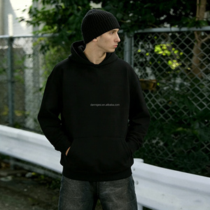 <span class=keywords><strong>Sudaderas</strong></span> con Capucha Personalizadas para Hombre, Sudadera con Capucha Negra y Gris, Lisa, 100% Algodón, Sudadera <span class=keywords><strong>de</strong></span> Felpa Gruesa <span class=keywords><strong>de</strong></span> 500 g/m² - Product Image 4